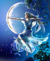 Out-of-print spot Japan YANOMAN imported puzzle KAGAYA luminous moon Hunting Goddess 1000 pieces