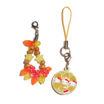 Japanese SanrioHello Kitty autumn taste feel mobile phone rope bag pendant Keychain (sweet potato)