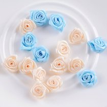 Quality 1cm hand fold manual di lun ribbon flat rose flowers flower diy jewelry accessories accessories