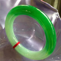 Natural Myanmar jade jade bracelet Laokeng Yang green spicy green ice species hydrated female jade bracelet with certificate
