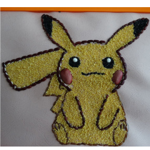 The worlds first fragrant grain paste painting Handmade DIY seed painting Pikachu A4 jam with photo frame