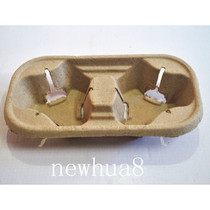  2 cups Paper cup holder Coffee cup holder 2 grids Pulp cup holder Coffee tray