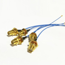 IPX to SMA Female Bulkhead Pigtail Cable 1.37mm 15cm #2