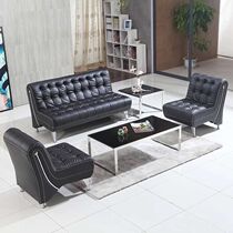 Office sofa simple coffee table combination set business reception room three people Leisure rest negotiation area