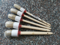 Car beauty details brush round head pig mane brush professional car beauty shop tools fine car wash brush five sets