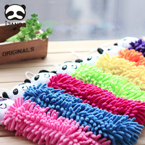 iPanda love panda chenille panda towel cartoon hanging hand towel multi use dry hand towel