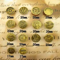 Jeans Work Words Button Clothing Pants Button Son Clothing Accessories Metal Buckle Ancient Bronze Color Button