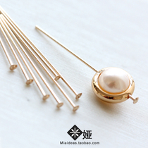 American 14K gold accessories T needle T needle T-shaped needle T-shaped needle small pendant production suitable for manual DIY winding accessories