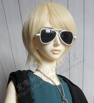 1 3 uncle BJD SD doll wig three-point male and female models anti-tilt broken tail closed face short hair-GA15