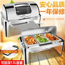 Buffet Oven Insulated Stove Hotel Breakfast Stove Square Thickened Stainless Steel Cutlery Buffostove Flap Electric Heating