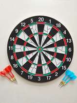 15-inch dart board thickened flocked dart target with 5cm diameter with 6 darts