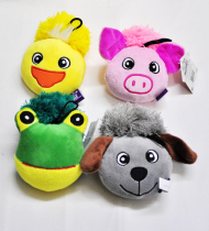 US single multipet cool fluffy ball greyhound yellow duck frog pig pet toy 0148
