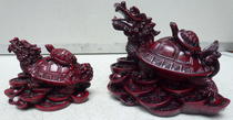 Imitation mahogany dragon turtle recruitment of dignitaries promotion and fortune resin crafts decoration home business gifts decoration design
