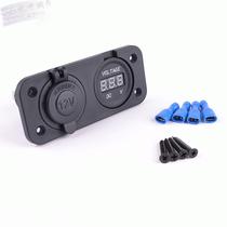 With waterproof car locomotive modified power supply car cigarette lighter socket assembly 12v mother seat with voltmeter
