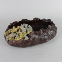 Office living room fish decoration ashtray Natural Qingtian Zhoucun dragon egg stone carving decoration Shoushan momentum