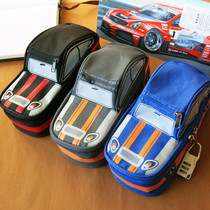  Korean creative cute boy with password lock large capacity pen bag car storage bag