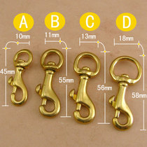Brass hook button dog buckle copper buckle financial cloth hook handmade leather bag handle hook hook buckle accessories (TK13)