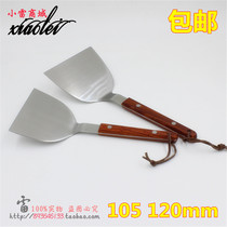  105 120mm thickened iron plate shovel Teppanyaki SHOVEL Mahogany barbecue shovel Frying SHOVEL Steak SHOVEL Cooking shovel