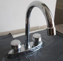 Kitchen special price copper tap washbasin double handle double-hole copper surface basin sitting type tap hot and cold tap