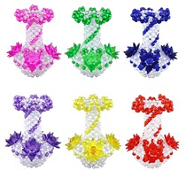 diy handmade string bead vase material bag acrylic beads handicraft delivery drawing video tutorial living room hem