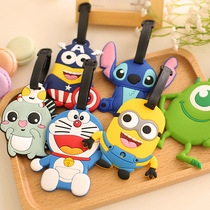 Travel business trip abroad suitcase tag luggage tag Korean silicone luggage card soft rubber luggage check card