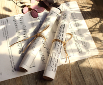 3 Valence Ornament Photography Props Retro Music Sheet Paper Web Shop Photography Background Taobao Photo Shoot props