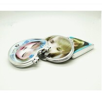 Cargo mirror Korean desktop princess makeup mirror medium vanity mirror portable cartoon paper mirror portable folding mirror