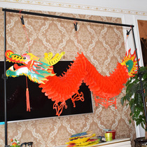 Paper Dragon Lantern Dragon Boat Festival Mid-Autumn Festival Paper Dragon-shaped Decoration Large Dragon Props Lantern New Year Spring Festival Hanging
