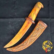 New antiques Miscellaneous antique collectibles cattle bone dragon pattern precision carving bone knife bone products gift ornaments