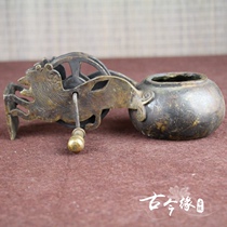 New antiques Miscellaneous old bronze pure copper ink bucket crafts ornaments personalized retro collection decorative Craftsman tools