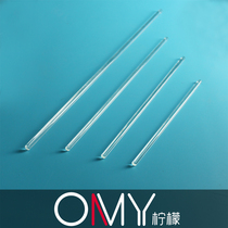 Glass rod Diversion rod Glass rod corrosion-resistant transparent two-end baking round 20 25 30 35 40cm