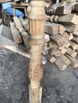 Burmese teak Roman column stair handrail
