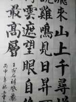 Wang Anshi Poetry Dengfei flies to Feng Wuyunshan Peoples relatives write the book Law True Calligraphy Books 46 Feet of Calligraphy and Framed by the End of the Day