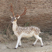 Real leather large emulation plum flower deer simulation deer Christmas deer swing piece photographic props can appear to be fig.