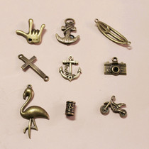 TN ancient bronze color retro ornament diy handmade cow leather notebook day remember this hanging ornament