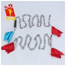 Stainless steel nine-section whip 18-section whip actual combat whip performance whip training whip leather handle send whip bag whip color