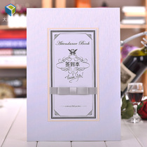 Dalan 2020 new European-style white check-in book Business farewell party parting speech Retirement book signature book