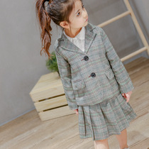 Girls Suit 2018 New Korean Fashion British Girl Baby Skirt Princess Spring Women Baby Dress Tide