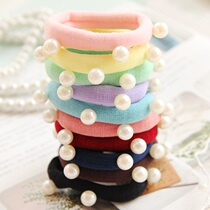 Special Korea ing ~ high elastic imitation pearl Hairband basic Hairband hair rope versatile color