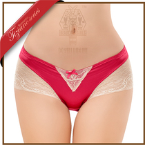 Lace Ruffle-edged silk sexy high elasticity Ben 5-color briefs