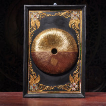 Thai specialty crafts solid wood carving meter box hanging plate handmade gold foil wall decoration pendant lucky porch decoration