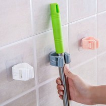 Mop adhesive hook Broom card holder buckle strong load-bearing no mark-free nail mop clip toilet wall hanger Hook