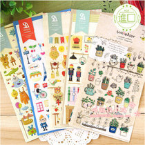 Korea DIY stickers cartoon animals cute bear drops stickers cute diary Crystal stickers a variety of options
