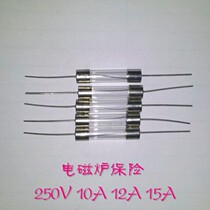 Special glass fuse for induction cooker 250V F12A 10A 15A 6 * 30MM 10 long legs with lead