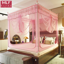 Childrens anti-fall mosquito nets triple doors princess wind zip encryption thickened 1 5 m 1 8m beds Home 2021 new