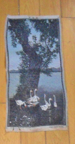 Silk weaving image (the size of the goose figure is about 37*16cm)