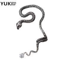 YUKI personality jewelry long snake-shaped ear hanging male and female earless retro ear clip punk earrings nightclub accessories