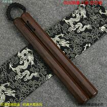 Wooden rope collection practice training eight-sided actual battle African Ebony nunchakus nunchakus sunken hardwood
