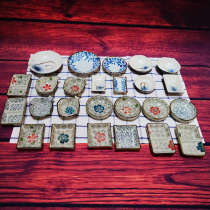 Japanese mustard square dish Round dish Seasoning dish Soy sauce dish Seasoning dish Snack dish Double grid dish Vinegar dish Chili dish