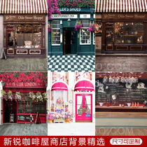New Shadow Building Wedding Dress Children Photography Background Cloth Studio Photo Writing Real Coffee House Shop Themed Background Paper